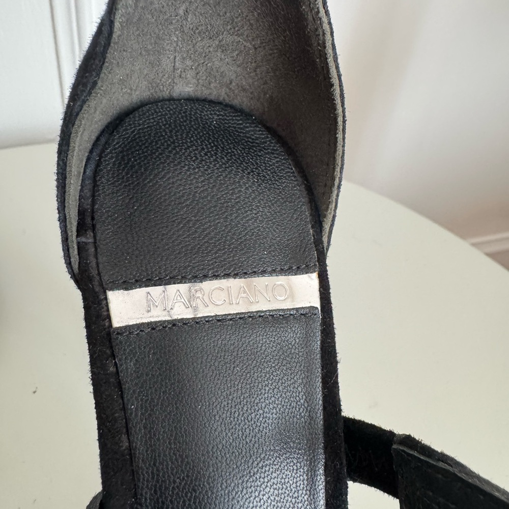 Marciano Embellished black suede high-heel stiletto sandals - Picture 6 of 6